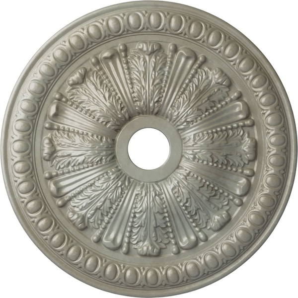 Ekena Millwork Tomango Egg & Dart Medallion (Canopies up to 6 3/4"), 27 7/8"OD x 3 7/8"ID x 2 1/2"P, Flash Gold CM27TOFLS - main